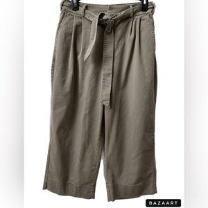 Abercrombie & Fitch Trousers Womens 28 Slate Gray High Rise Crop Wide Leg Belted